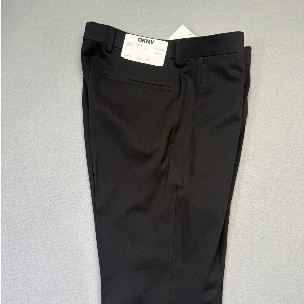 DKNY Men's Duran Modern-Fit Solid Suit Pants black 31X32 $95